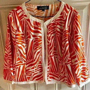Orange and White Light Weight Jacket